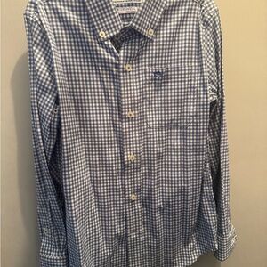 Southern Tide Blue and White Checkered Shirt